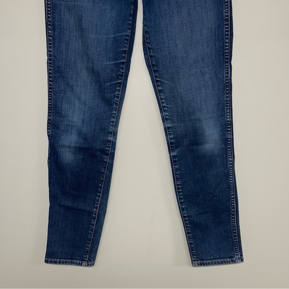 Madewell Jeans Women’s Size 27 Dark Blue Wash 10” High-Rise Skinny Denim Stretch - Picture 4 of 10